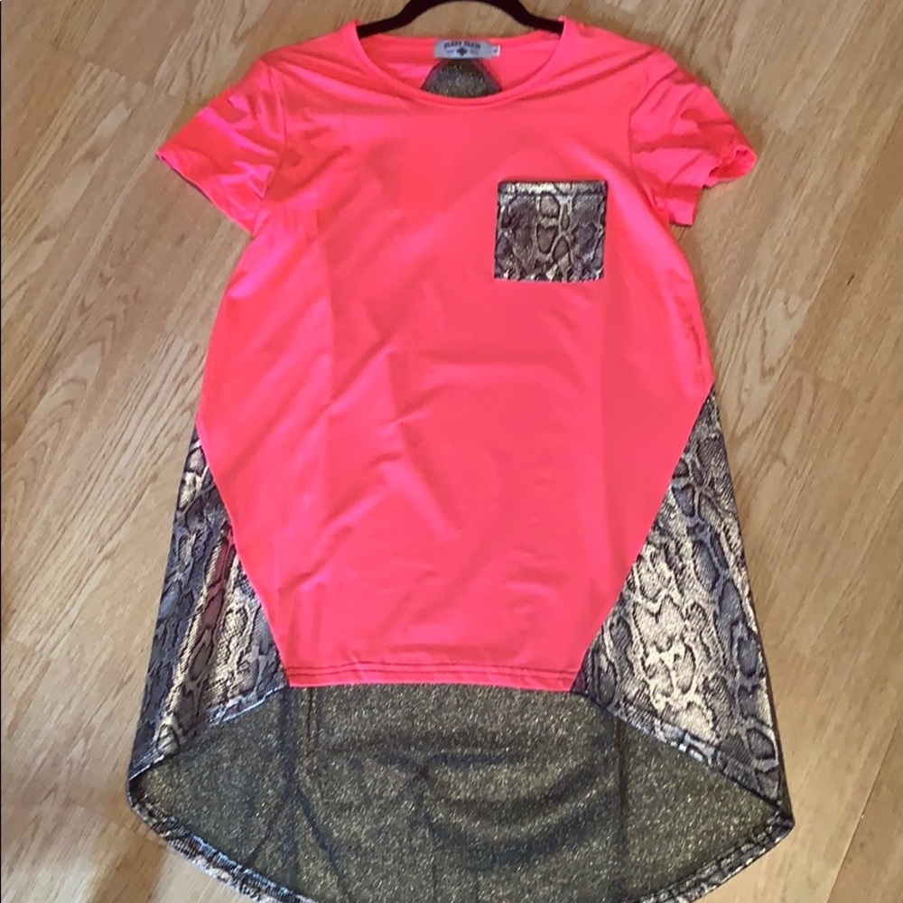 Pink Metallic snake print